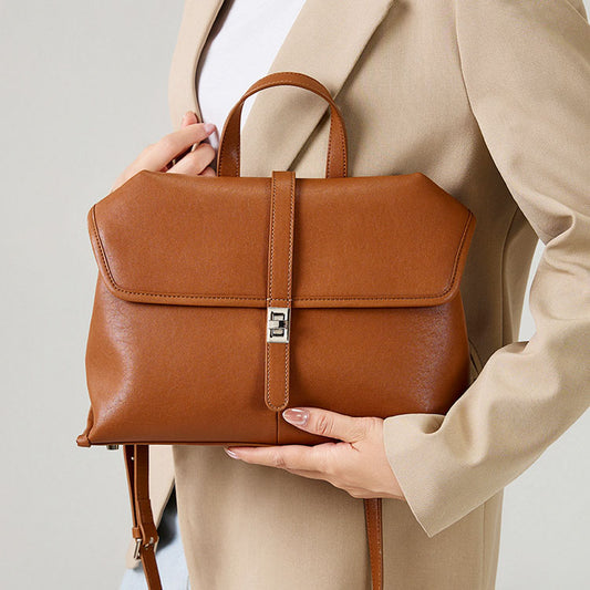 李記 | 原創手工真皮 | 気質り質感が二層牛革郵差包zt7923號