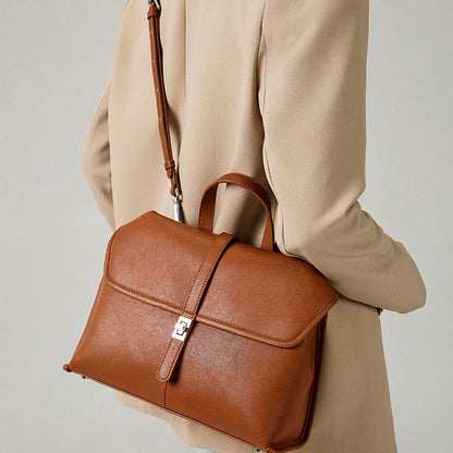 Li Ji | Original handmade genuine leather | Quality and textured two-layer cowhide messenger bag No. zt7923 