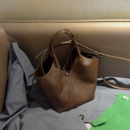 李記 | 原創手工真皮 | 休閒簡約風の菜籃子包aan235號