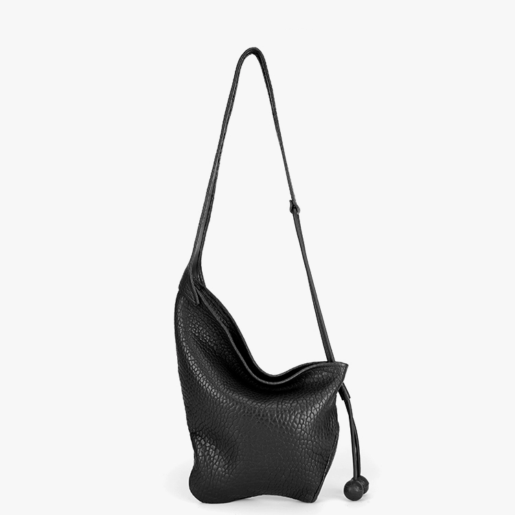 李記 | 原創手工真皮 | 頭層皮い慵懶泡泡紋で側背包aan228號