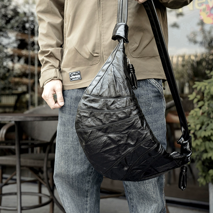 李記 | 原創手工真皮 | 釋放不羈個性の斜唄包b120號