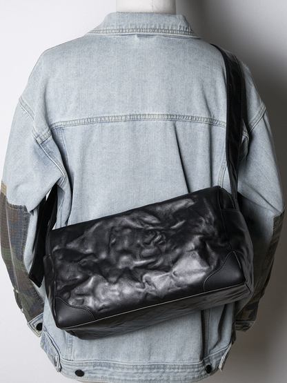 李記 | 原創手工真皮 | 帶點微潮隨性の斜唄包B852號