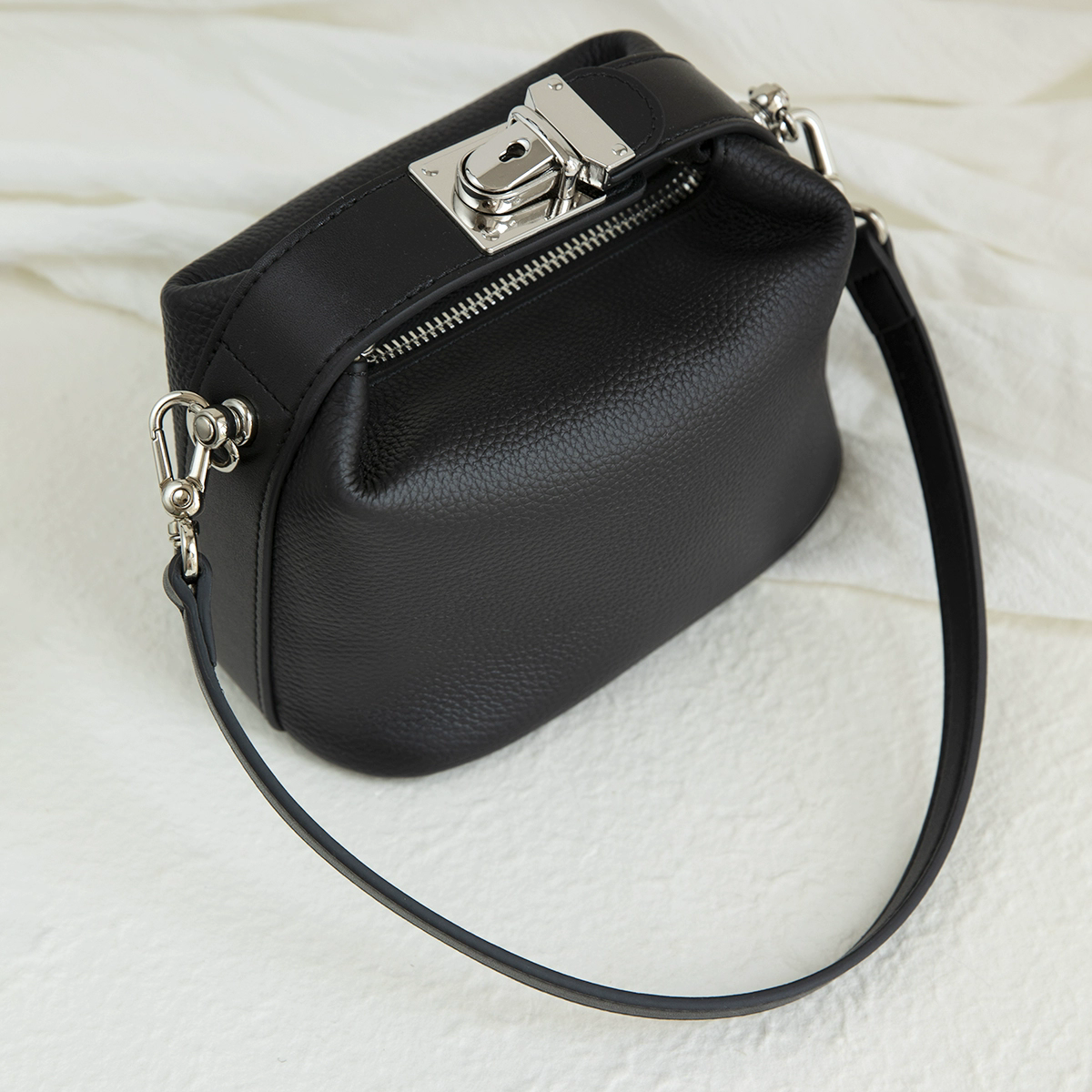 李記 | 原創手工真皮 | 小眾設計い荔枝紋真皮の便當包bb1075號