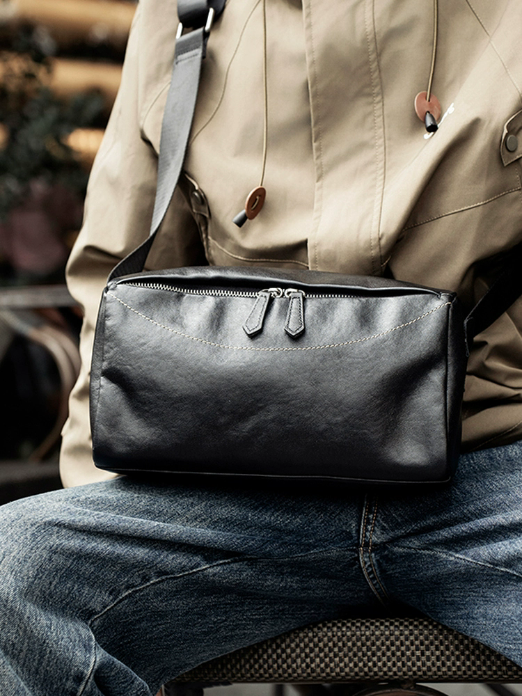 李記 | 原創手工真皮 | 個性又有造型の斜唄包bl231號