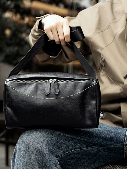 李記 | 原創手工真皮 | 個性又有造型の斜唄包bl231號