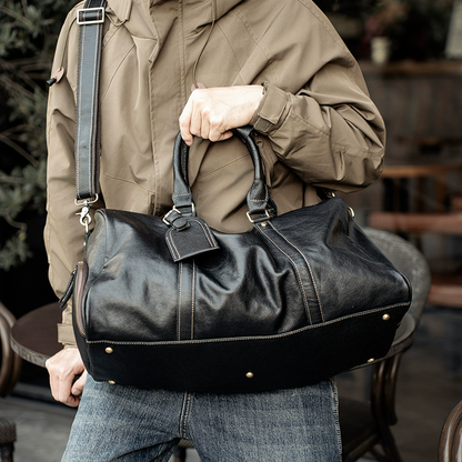 李記 | 原創手工真皮 | 手提+多背法露營旅行靈活切換の差旅包bl362號