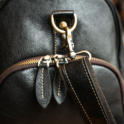 李記 | 原創手工真皮 | 手提+多背法露營旅行靈活切換の差旅包bl362號