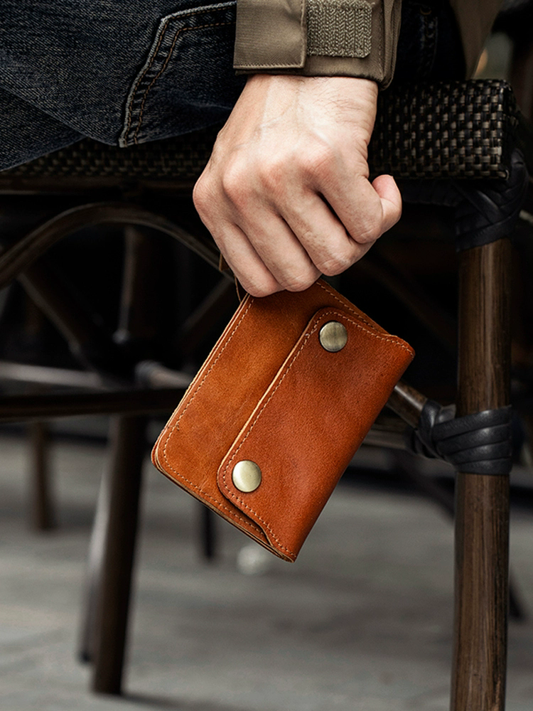 李記 | 原創手工真皮 | 短款ロ財布本革パbl6943號