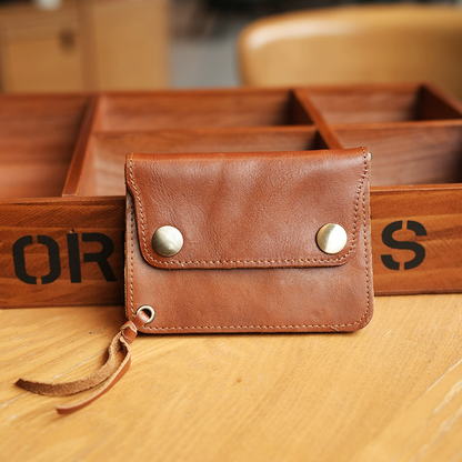 李記 | 原創手工真皮 | 短款ロ財布本革パbl6943號