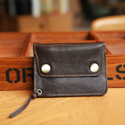 李記 | 原創手工真皮 | 短款ロ財布本革パbl6943號