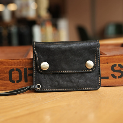 李記 | 原創手工真皮 | 短款ロ財布本革パbl6943號