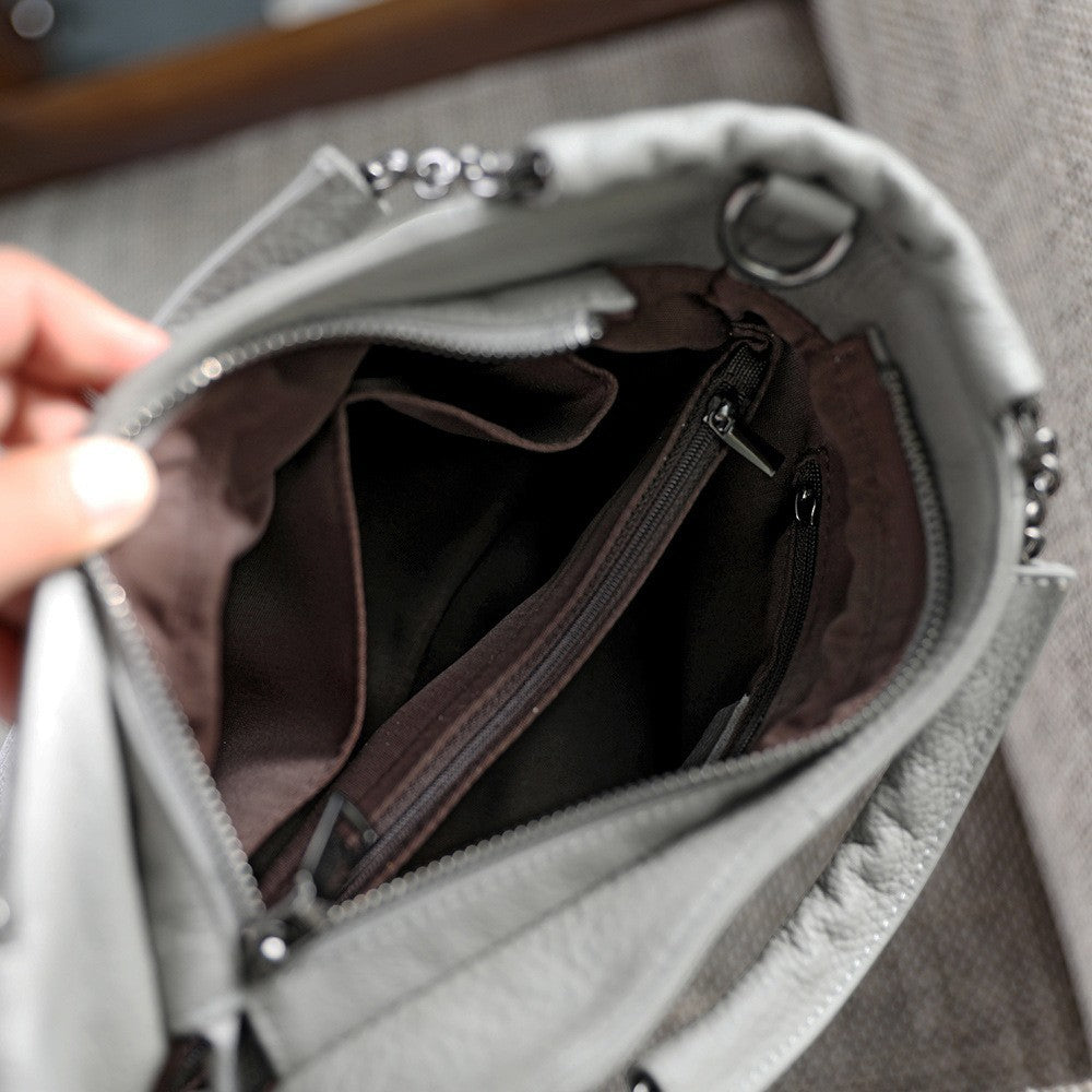 李記 | 原創手工真皮 | 經典耐用い軟皮手提包bs8920號