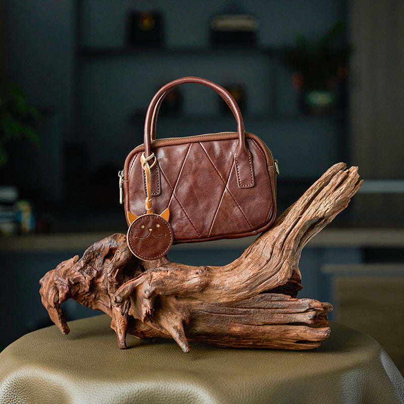 李記 | 原創手工真皮 | 日系復古い質感手提包cm317號