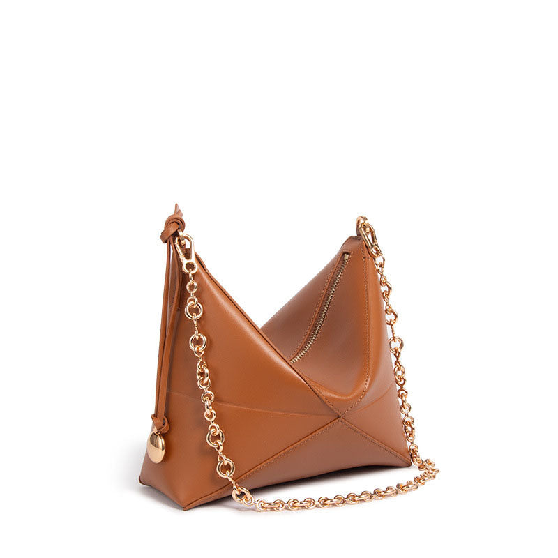 李記 | 原創手工真皮 | 幾何折疊い腋下包ds569號