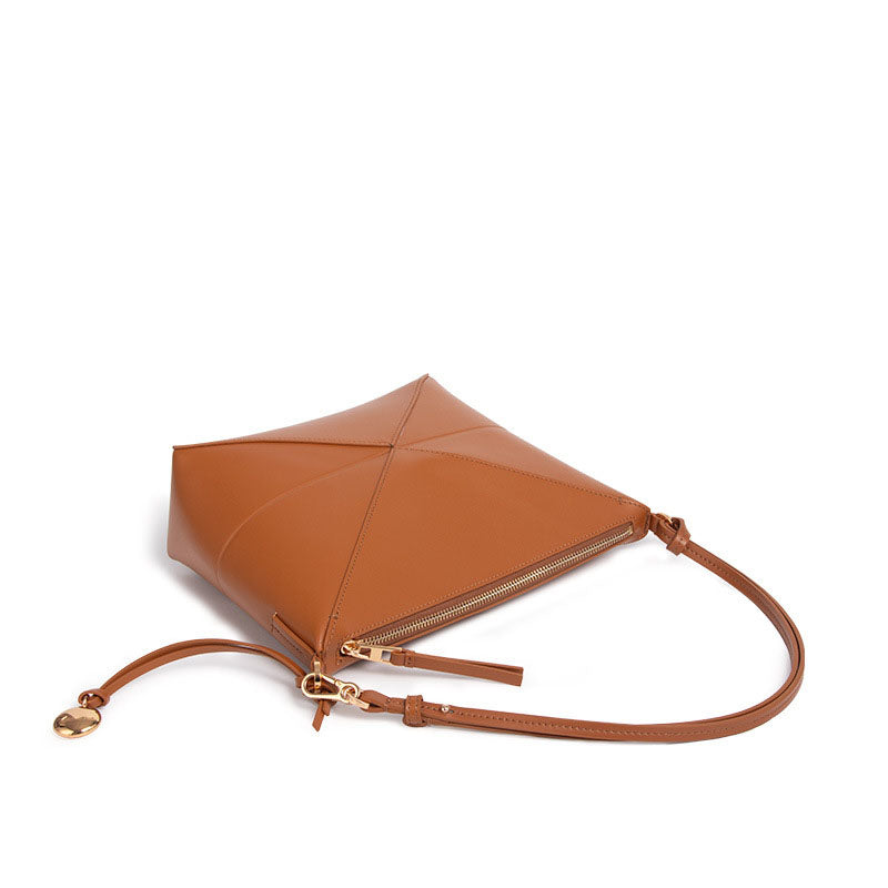 李記 | 原創手工真皮 | 幾何折疊い腋下包ds569號