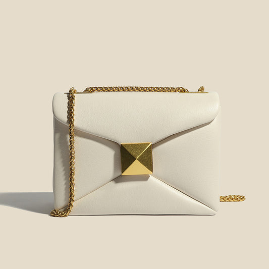 李記 | 原創手工真皮 | 韓版ん鉚釘鏈條包ds8013號