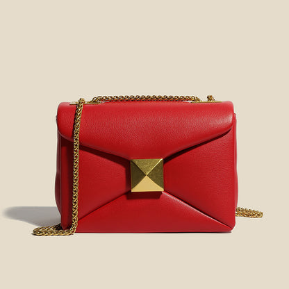 李記 | 原創手工真皮 | 韓版ん鉚釘鏈條包ds8013號