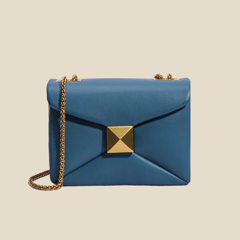 李記 | 原創手工真皮 | 韓版ん鉚釘鏈條包ds8013號