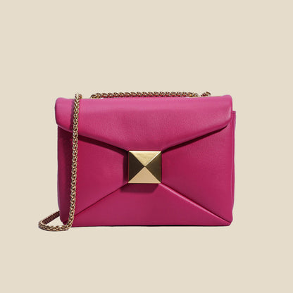 李記 | 原創手工真皮 | 韓版ん鉚釘鏈條包ds8013號