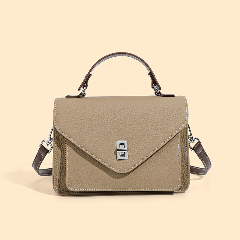 李記 | 原創手工真皮 | 法式經典い雙肩帶の小方包DX2922號