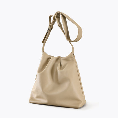 李記 | 原創手工真皮 | 韓系い褶皺側邊拉鏈し手提包jy6008號