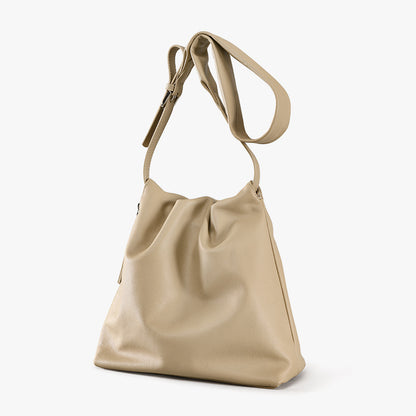 李記 | 原創手工真皮 | 韓系い褶皺側邊拉鏈し手提包jy6008號