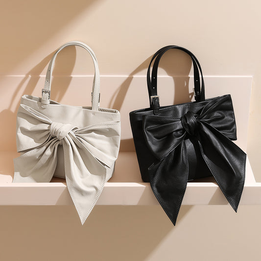 李記 | 原創手工真皮 | 韓系ins 蝴蝶結い高級感手提包jy9606號