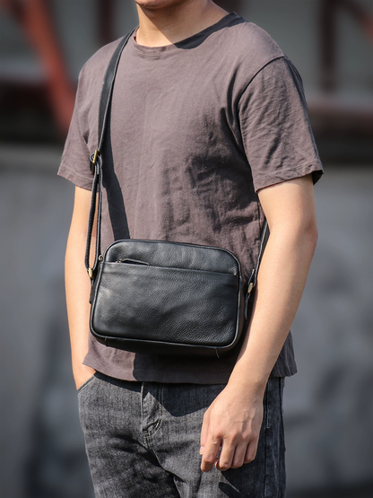 李記 | 原創手工真皮 | 休閒出行好搭檔の斜唄包jz165號