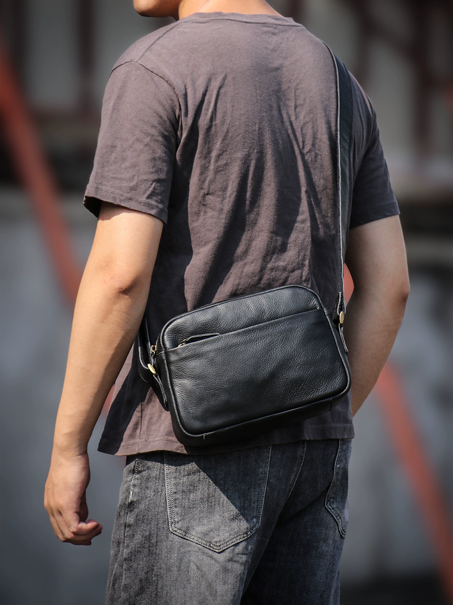 李記 | 原創手工真皮 | 休閒出行好搭檔の斜唄包jz165號