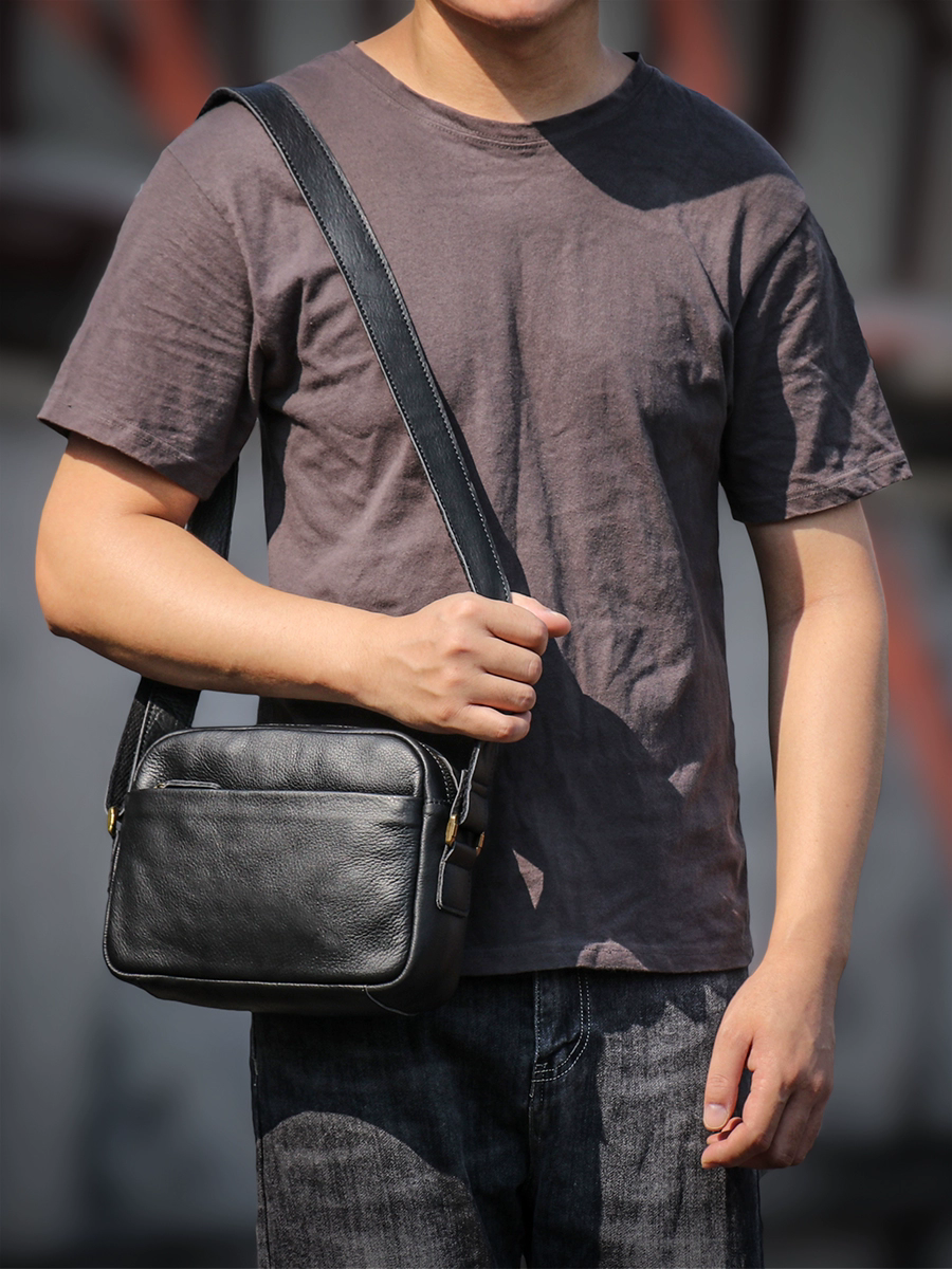 李記 | 原創手工真皮 | 休閒出行好搭檔の斜唄包jz165號