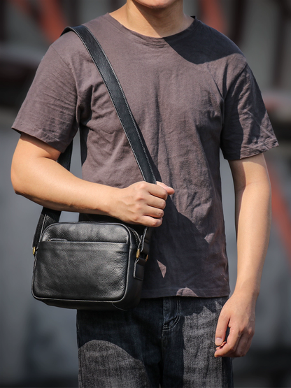 李記 | 原創手工真皮 | 休閒出行好搭檔の斜唄包jz165號