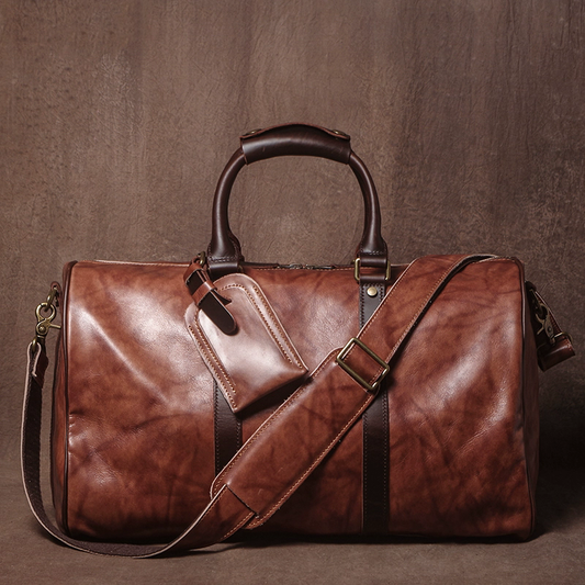 李記 | 原創手工真皮 | 多倉收納の健身差旅包jz324號