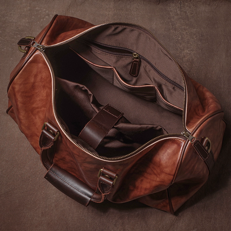 李記 | 原創手工真皮 | 多倉收納の健身差旅包jz324號