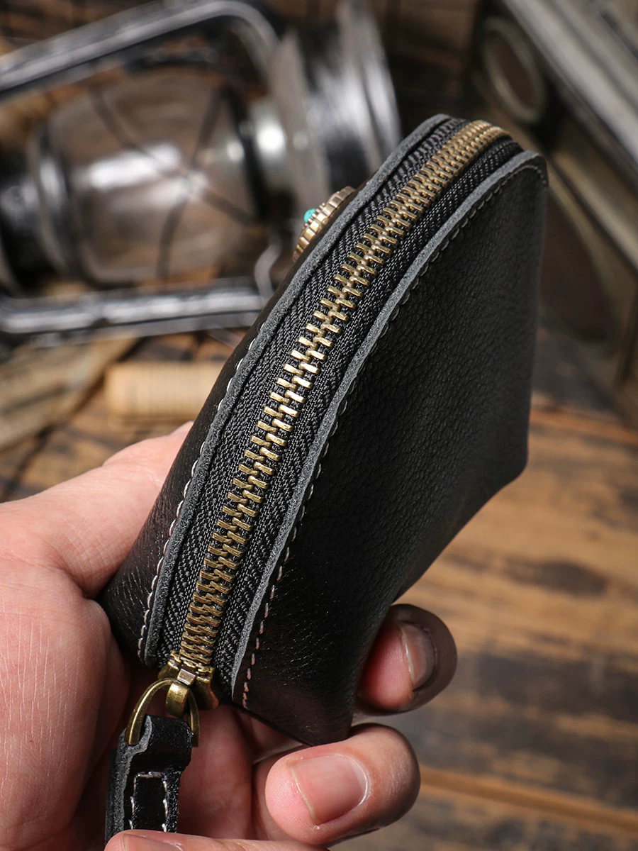 李記 | 原創手工真皮 | 頭層牛革零錢カ収納袋jz33號