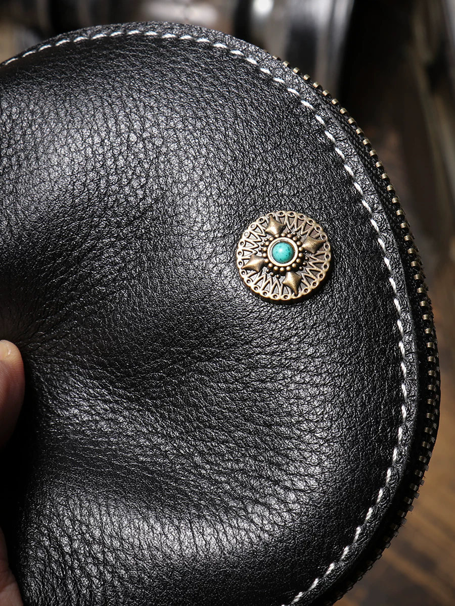 李記 | 原創手工真皮 | 頭層牛革零錢カ収納袋jz33號