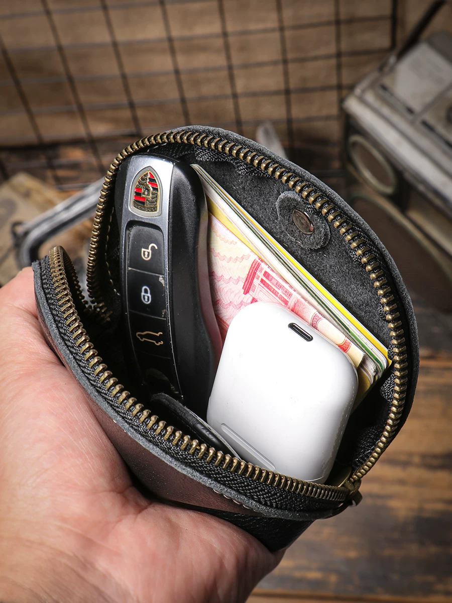 李記 | 原創手工真皮 | 頭層牛革零錢カ収納袋jz33號