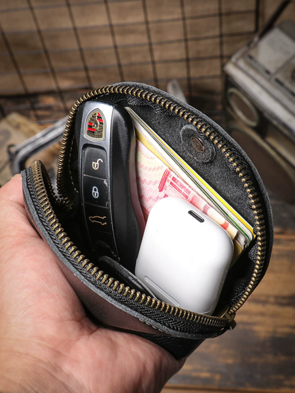 李記 | 原創手工真皮 | 頭層牛革零錢カ収納袋jz33號