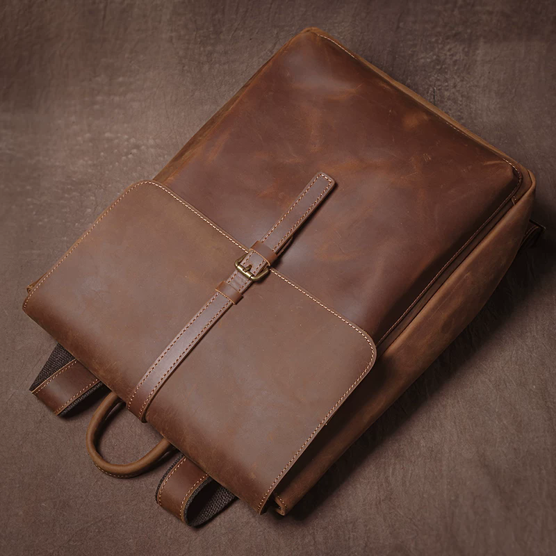 李記 | 原創手工真皮 | 基礎款~簡約耐用の後背包jz341號