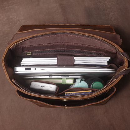 李記 | 原創手工真皮 | 基礎款~簡約耐用の後背包jz341號