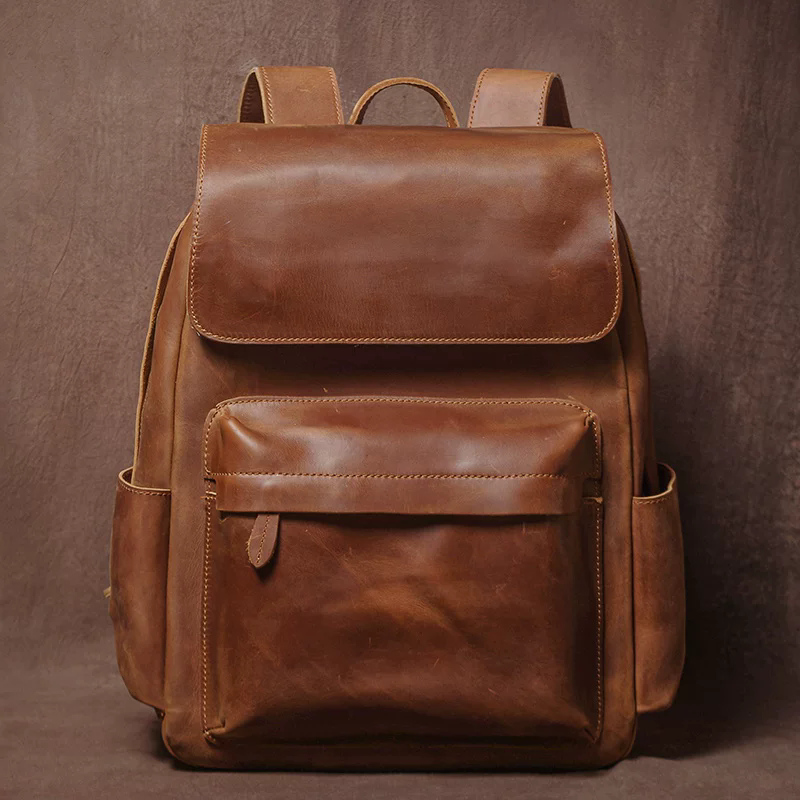 李記 | 原創手工真皮 | 經典瘋馬皮の戶外差旅包jz377號