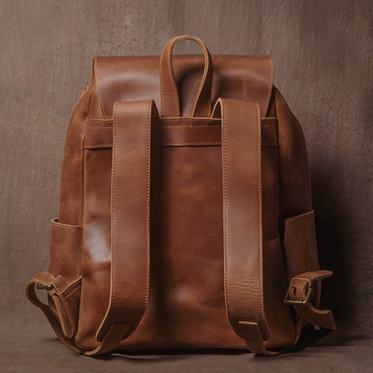 李記 | 原創手工真皮 | 經典瘋馬皮の戶外差旅包jz377號