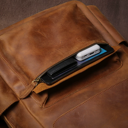 李記 | 原創手工真皮 | 經典瘋馬皮の戶外差旅包jz377號