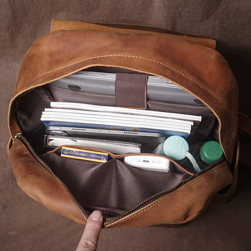 李記 | 原創手工真皮 | 經典瘋馬皮の戶外差旅包jz377號