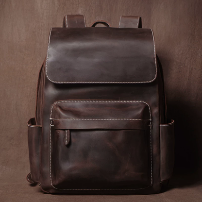 李記 | 原創手工真皮 | 經典瘋馬皮の戶外差旅包jz377號