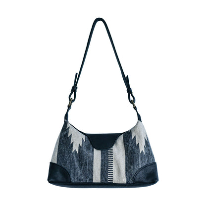 李記 | 原創手工真皮 | 高質感棉麻配皮の餃子包k80281號