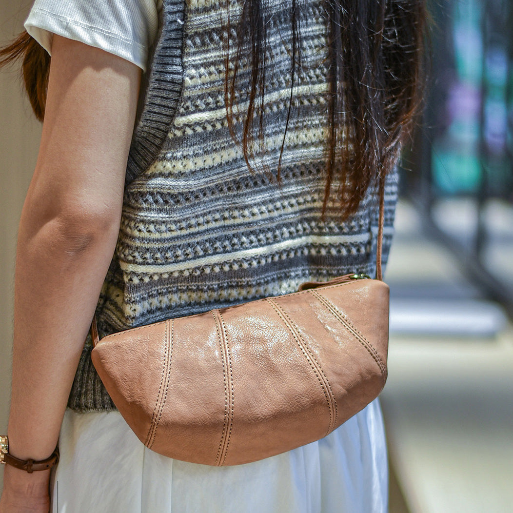 李記 | 原創手工真皮 | 超好看の復古餃子包k80319號