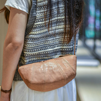 李記 | 原創手工真皮 | 超好看の復古餃子包k80319號