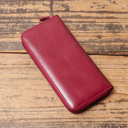 李記 | 原創真皮手工 | 仿古長錢夾 3315-1