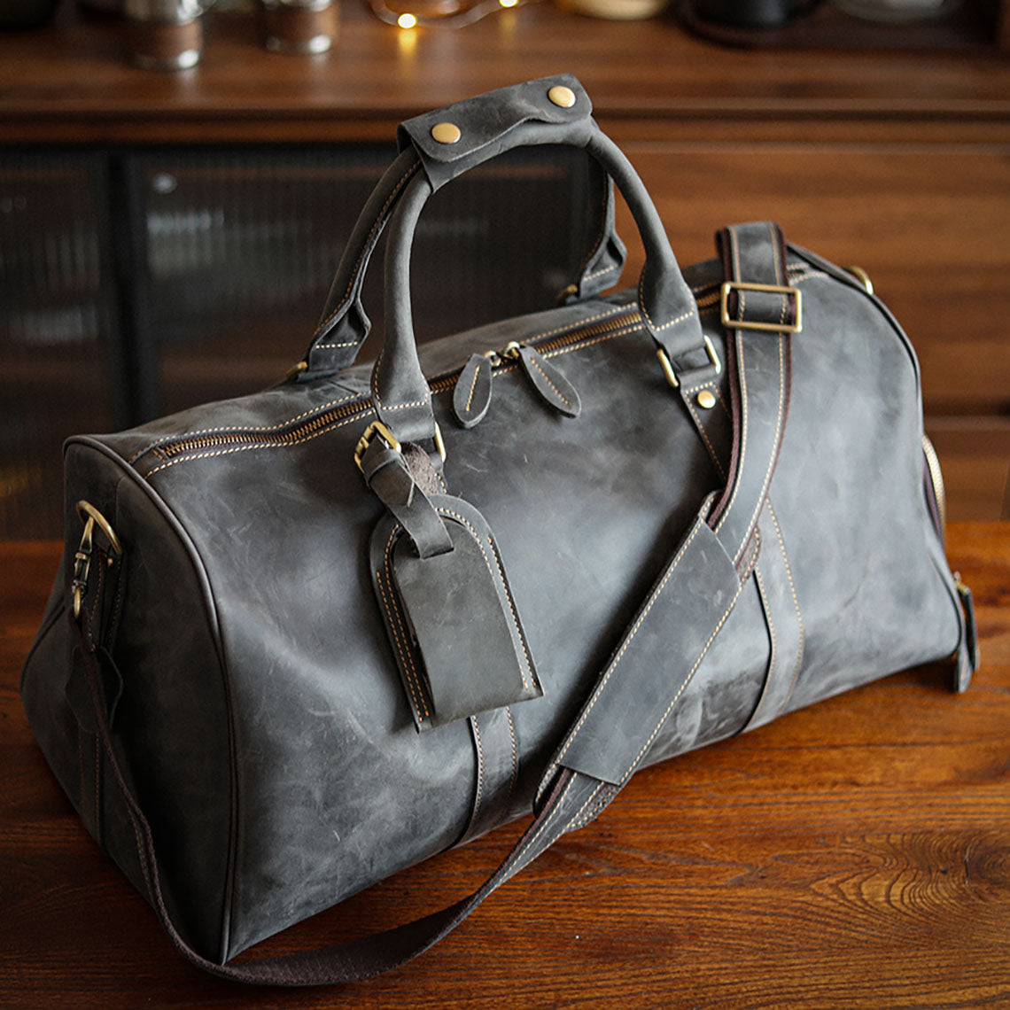 李記 | 原創手工真皮 | 超高性價比の戶外差旅旅行包38593號