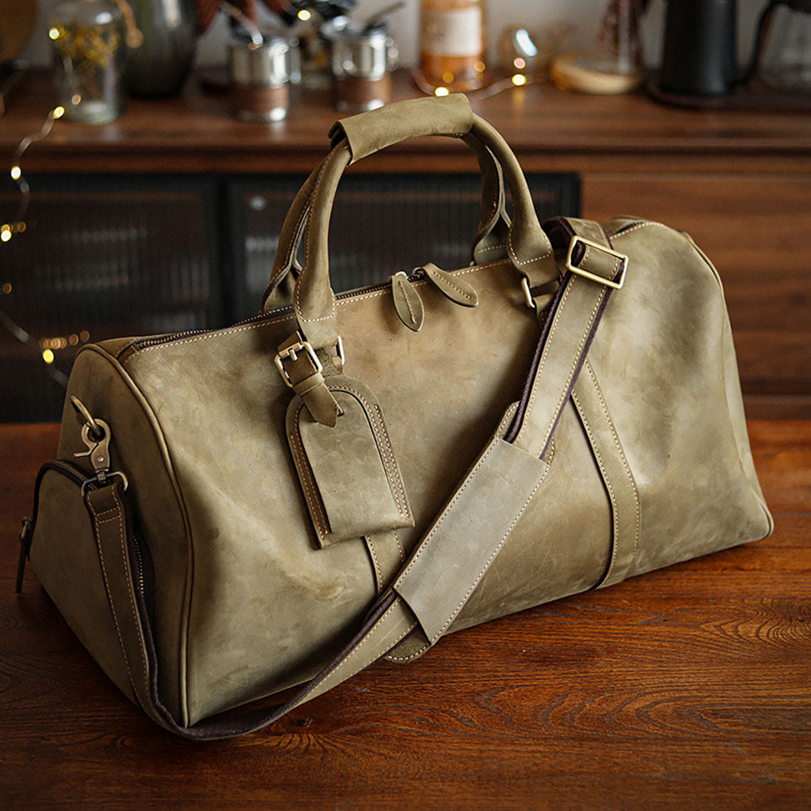 李記 | 原創手工真皮 | 超高性價比の戶外差旅旅行包38593號